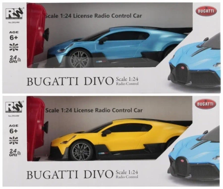 Auto osobowe zdalnie sterowane R/C FF Bugatti 1szt.mix - MEGA CREATIVE