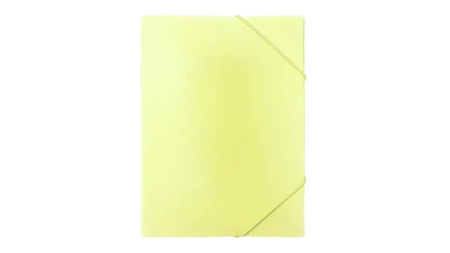 Teczka z gumką A4 PP pastel żółta - Biurfol