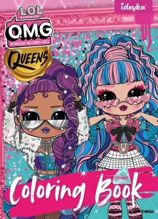 Kolorowanka z naklejkami LOL OMG Queens - Ideyka