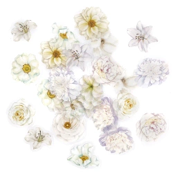 Naklejki PET kwiaty moonlight white 30szt - Dalprint dpCraft