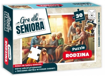 Gra dla Seniora. Puzzle Rodzina - Kangur