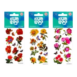 Naklejki Sticker BOO silver Kwiaty mix