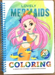 Kolorowanka A5 koło 20 kartek Urocze syrenki - Fresh