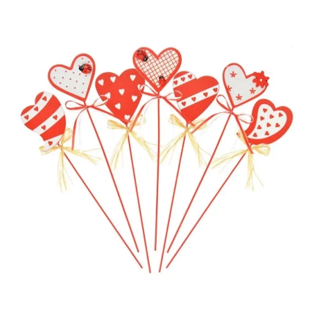 Drewniane serce na piku MIX - Arpex