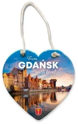 Magnes I love Poland serce Gdańsk - Pan Dragon