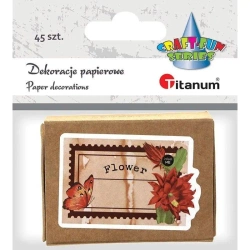 Dekoracje kartonowe notatki w pudełku 45szt - Titanum