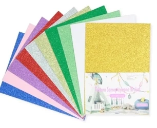 Tektura samoprzylepna brokatowa 10 kolorów - Penword