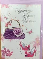 Karnet imieniny B6 Premium 25 + koperta - Panorama