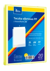 Teczka ofertowa A4 PP + 20 koszulek żółta - Tetis