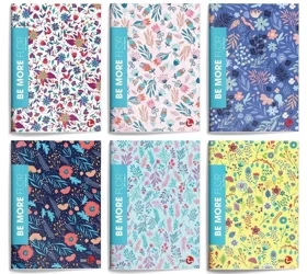 Zeszyt A4/48K kratka Be More Flor (10szt) - Koh-I-Noor