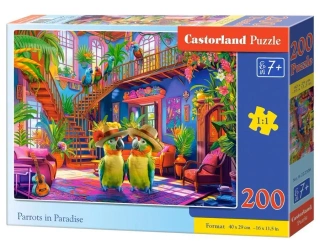 Puzzle 200 Parrots in Paradise CASTOR - Castorland