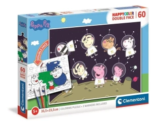 Puzzle 60 HappyColor Double Face Peppa Pig - Clementoni