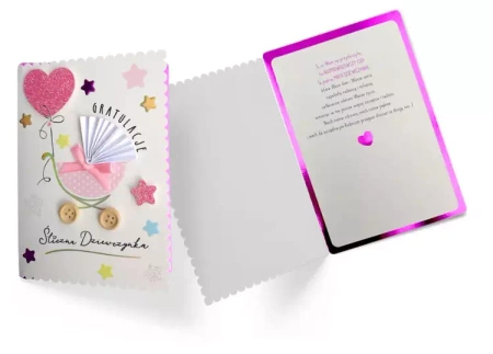 Karnet DK-781 Narodziny (śliczna dziewczynka) - Passion Cards