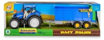 Traktor New Holland T5 z rozrzutnikiem obornika - Daffi