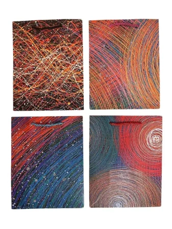 Torebka ozdobna 18x23x8cm hot-stamp mix ROZETTE