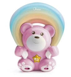 Miś z projektorem Rainbow różowy - Chicco