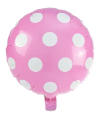 Balon foliowy kropki jasnoróżowy - Arpex