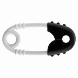 Grzechotka agrafka czarno-biała - Tullo