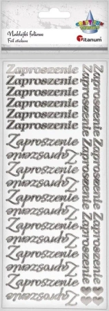 Naklejki foliowe napis Zaproszenie 28szt - Titanum
