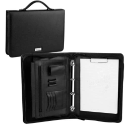 Teczka konferencyjna A4 z rączką Modern czarna - Easy Stationery