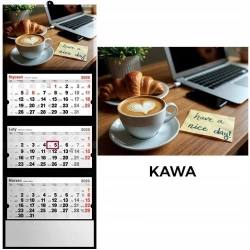 Kalendarz 2026 trójdzielny kawa - Evena