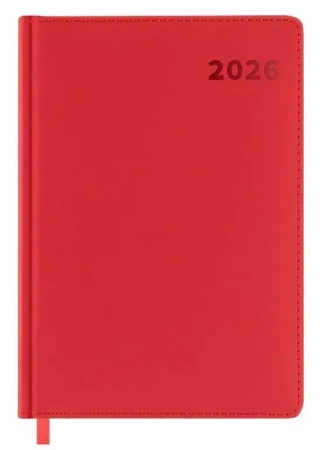 Kalendarz książkowy 2026 A5 czerwony EASY - Easy Stationery