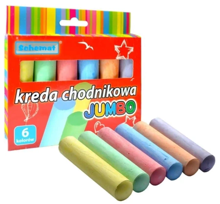 Kreda chodnikowa jumbo 6 kolorów - Schemat
