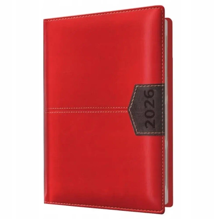 Kalendarz 2026 A6 tygodniowy czerwony - Evena