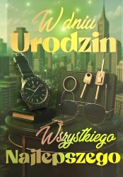 Karnet Urodziny męskie zegarek - YEKU