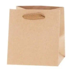 Torebka Lux kraft 14x13x13cm szerokie dno ROZETTE