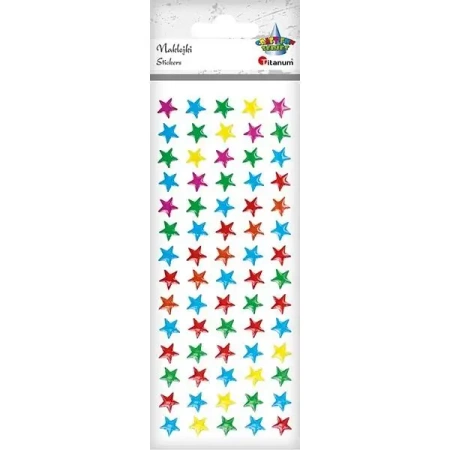 Naklejki foliowe gwiazdki 10x10 70szt. - Titanum