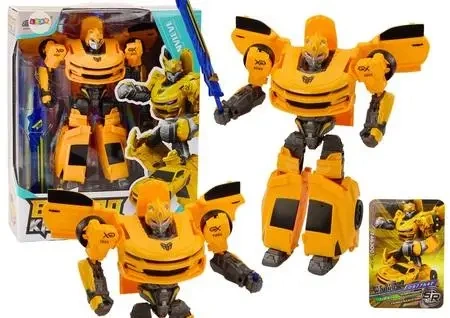 Auto-Robot 2w1 transformacja sportowy żółty - Leantoys