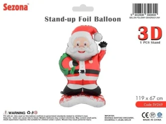 Balon Boże Narodzenie Św. Mikołaj 119x67cm - Sezona