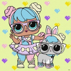 Malowanie po numerach - L.O.L. Surprise! 40x40cm - Ideyka