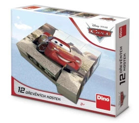 Klocki drewniane Auta Cars 12el - Dino Toys