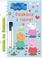 Poskacz z nami. Świnka Peppa. Zadania do ścierania - Opracowanie zbiorowe