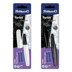 Pióro wieczne Twist do kaligrafii + 2 naboje mix - PELIKAN