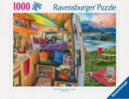 Puzzle 1000 Widok z kampera - Ravensburger