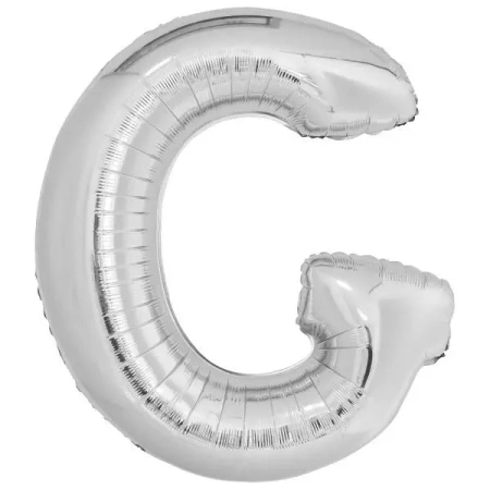 Balon foliowy litera G srebrna 74x86cm - Amscan