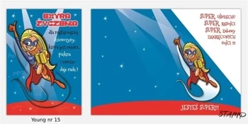 Karnet Young B6 + koperta wzór nr 15 - Stamp