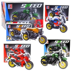 Klocki konstrukcyjne motocykl robot 2w1 MIX - Leantoys