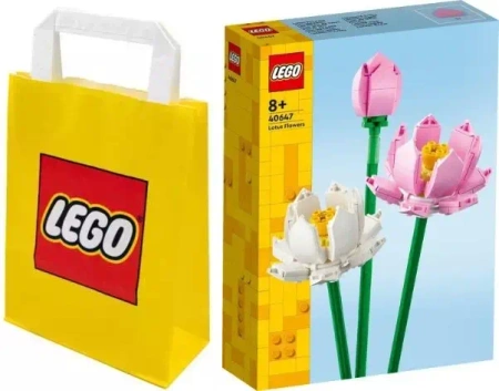 LEGO MERCHANDISE 40647 KWIATY LOTOSU + LEGO TORBA PAPIEROWA MAŁA 6315786