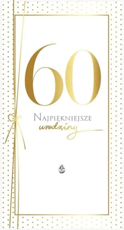 Karnet PM-195 Urodziny 60 (cyfry) - Passion Cards