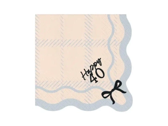 Serwetki Happy 40 33x33cm 12szt - PartyDeco