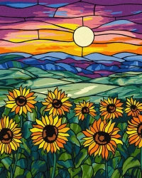 Malowanie po numerach - Pole słoneczników 40x50cm - Ideyka