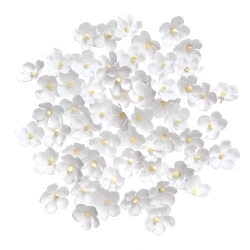 Kwiaty papierowe białe 2cm 60szt - Dalprint