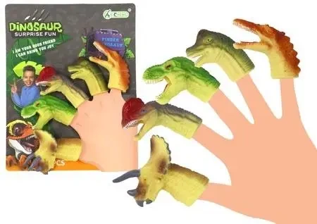 Nakładki na Palce Dinozaury 5el - Leantoys