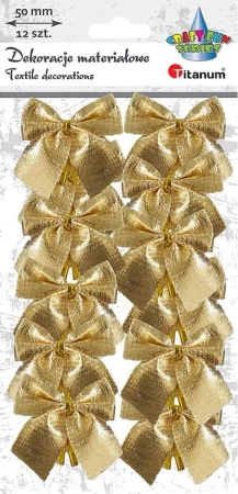Kokarda materiałowa 50mm 12szt złota - Titanum