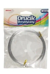 Druciki florystyczne 3mx2mm srebrne - Brewis