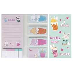 Zestaw Notes z Zakładkami Bubble Tea Starpak 563058